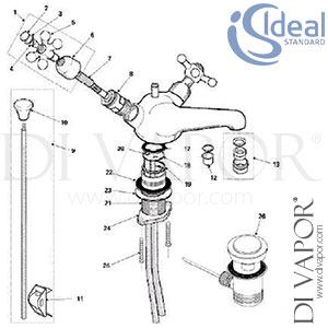 Ideal Standard Reprise Basin Mixer Tap Spare Parts - IDL DV 262